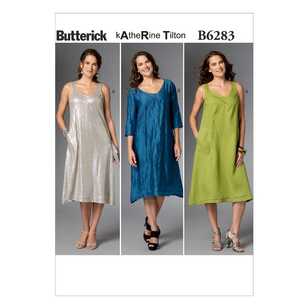 Butterick Pattern B6283 Misses' Asymmetrical-Neckline Dress