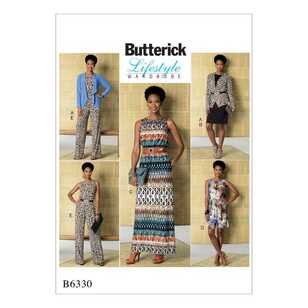 Butterick Pattern B6330 Misses' Jacket Elastic-Waist Dress Romper & Jumpsuit