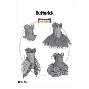 Butterick Pattern B6338 Curved-Hem Corsets & Skirts
