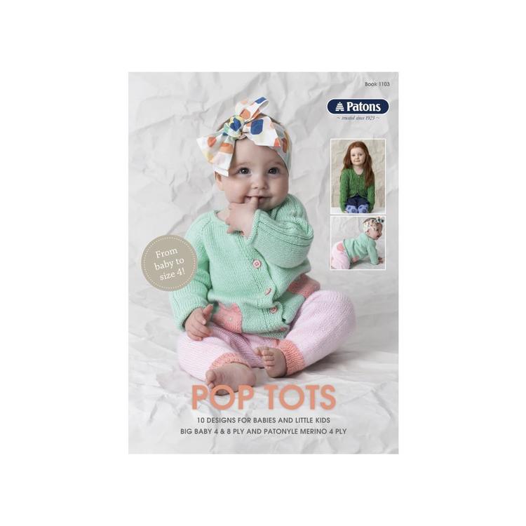 Patons Pop Tots Pattern Book White A4