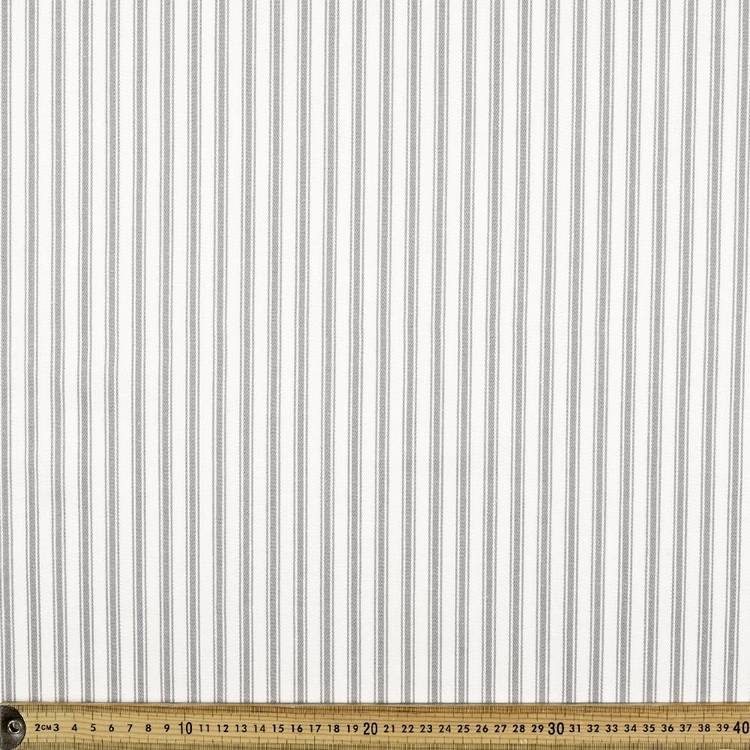 Davel Stripe Cotton Ticking Cement 150 cm