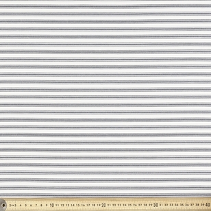 Davel Stripe Cotton Ticking Charcoal 150 cm