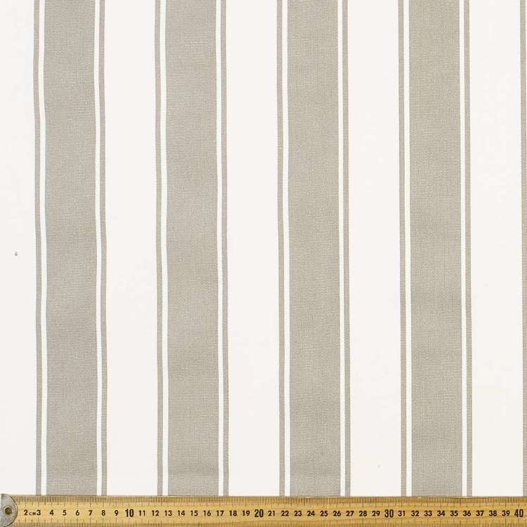 Stripe Cotton Canvas Cement