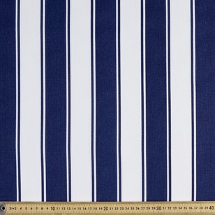 Stripe Cotton Canvas Midnight 150 cm