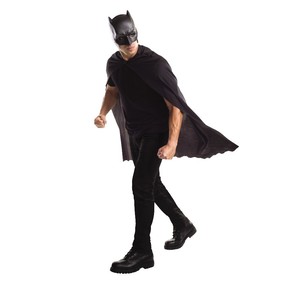 DC Comics Adult Batman Cape And Mask Set Black One Size Fits Most