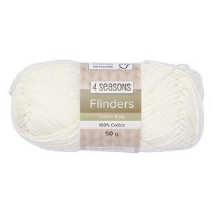 4 Seasons Flinders Cotton 8Ply Yarn 50 g Off White 50 g