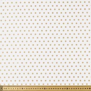 Spots 112 cm Cotton Poplin White & Gold 112 cm