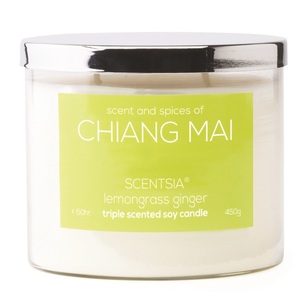 Scentsia Scent & Space Of Chiang Mai 450 g Candle - Lemon Grass & Ginger