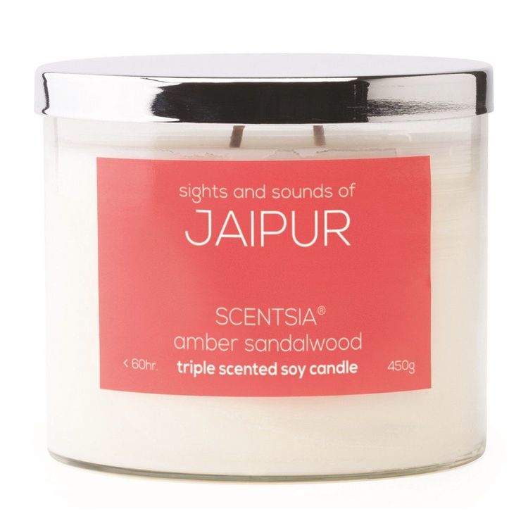 Scentsia Sights & Sounds Of Jaipur 450 g Soy Candle - Amber Sandalwood
