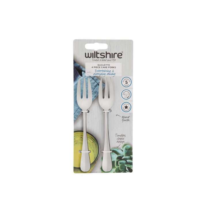 Wiltshire Baguette Cake Fork 4 Piece Silver