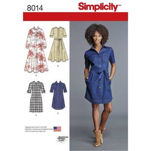 Simplicity Pattern 8014 Misses' Shirt Dress