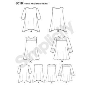 Simplicity Pattern 8016 Misses' Knit Tops With Lace Variations XX Small - XX Large