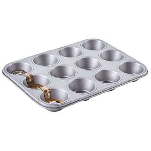 Kate's Kitchen 2 Cup Muffin Pan Grey 12 Cup