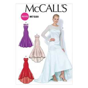 McCall's Pattern M7320 Misses' & Miss Petite Mermaid-Hem & High-Low Dresses