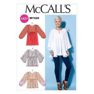 McCall's Pattern M7325 Misses' Gathered Tops & Tunic