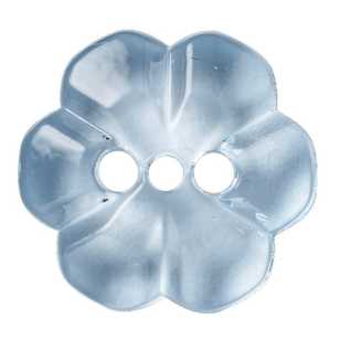 Hemline Opaque Periwinkle 20 Button Sky Blue 13 mm