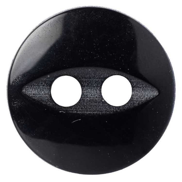 Hemline Fish Eye 2-Hole Eye Round 18 Button Black 11 mm