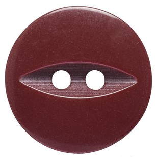 Hemline Fish Eye 2-Hole Eye Round 30 Button Wine 19 mm