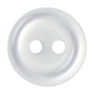 Hemline Basic 2-Hole Shirt 16 Button 8 Pack Clear 10 mm