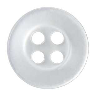 Hemline Basic 4-Hole Shirt 18 Button 8 Pack Clear 11 mm