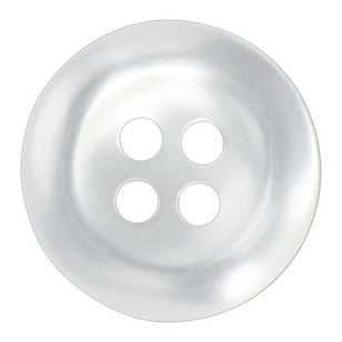 Hemline Basic Shiny Shirt 24 Button Clear 15 mm