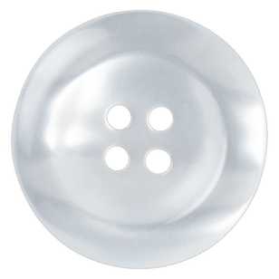 Hemline Basic Shiny Shirt 40 Button Clear 25 mm