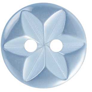 Hemline Jasminum Opaque 22 Button Baby Blue 14 mm