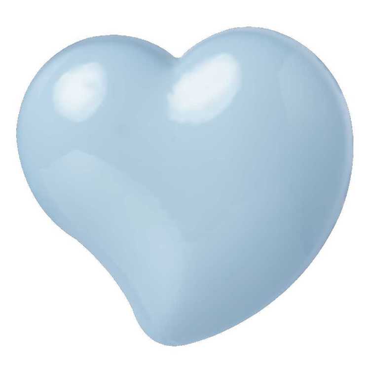 Hemline Heart Shaped Shank Button Baby Blue 13 mm
