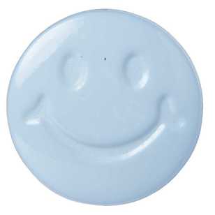 Hemline Subtle Smiley Face 24 Button Baby Blue 15 mm