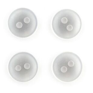 Hemline Basic Backer Button 18 Button 8 Pack White 11 mm