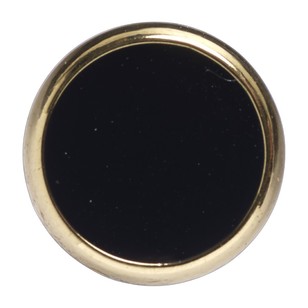 Hemline Stylish Gold Rim Shank 18 Button Navy 11 mm