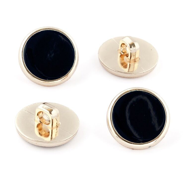 Shank Button Gold Rim Hemline Stylish Gold Rim Shank 24 Button Navy