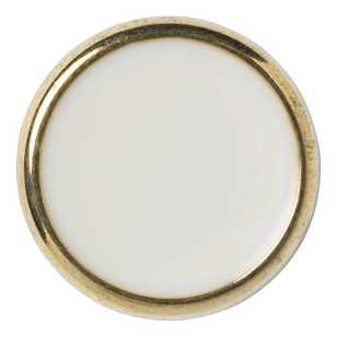 Shank Button Gold Rim Hemline Stylish Gold Rim Shank 28 Button White