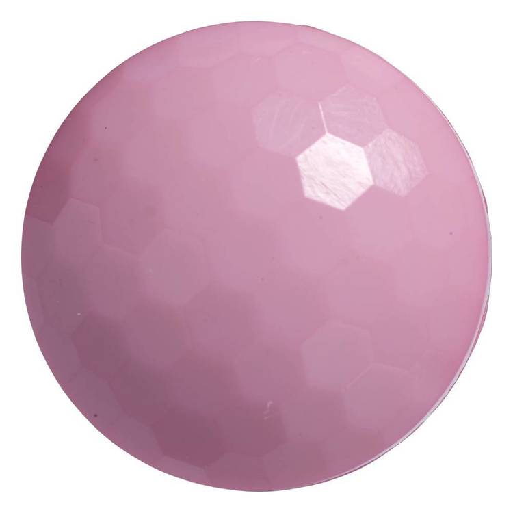 Hemline Diamond Cut Solid Dome Button Pink