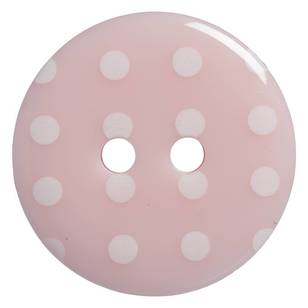 Hemline Large Dots 28 Button Pink 18 mm