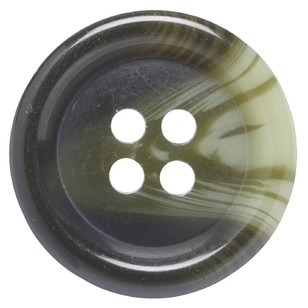 Hemline Mute Strip Embossed 4-Hole 18 Button Dark Grey