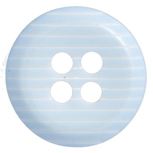 Hemline Mute Stripe Embossed 4-Hole 22 Button Baby Blue 14 mm