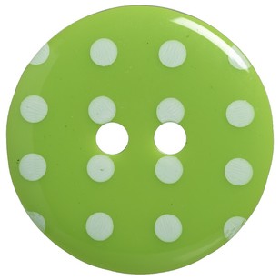 Hemline Large Dots 36 Button Lime Green 23 mm