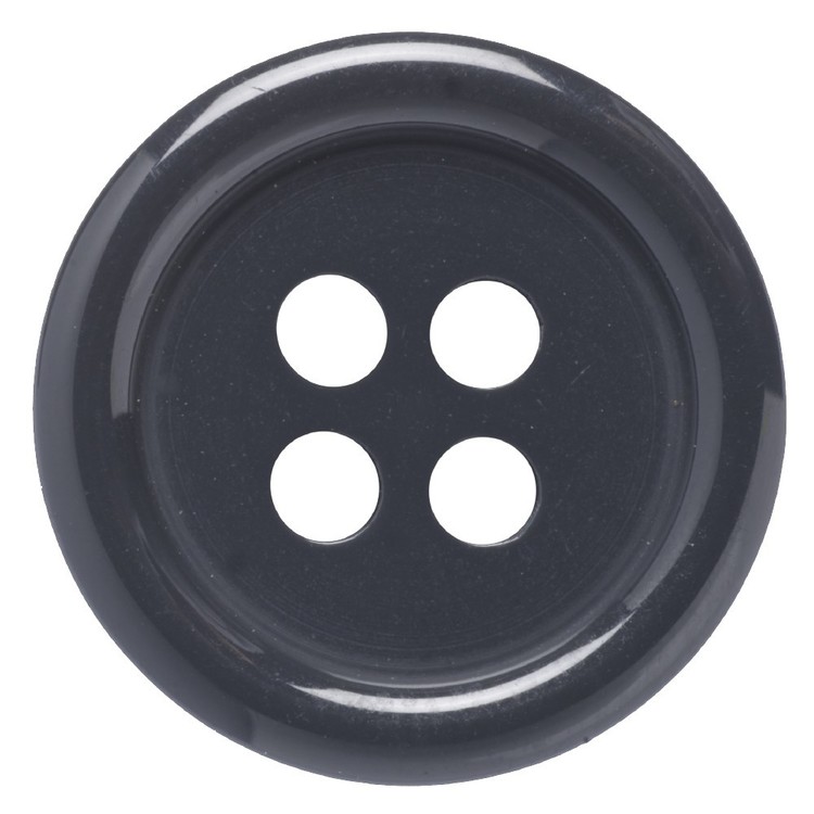 Hemline Suit Mottle 4-Hole Button Charcoal