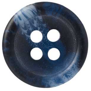 Hemline Marble Style 4-Hole 24 Button Blue 15 mm