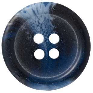 Hemline Marble Style 4-Hole 32 Button Blue 20 mm