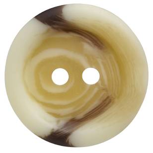 Hemline Marble Aran 40 Button Cream 25 mm