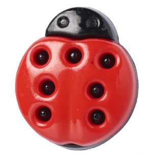 Hemline Beetle Embellishment 24 Button Red 15 mm