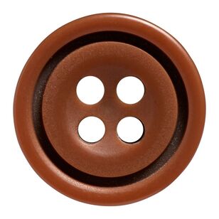 Hemline Layered Buttons 6 Pack Brown 10 mm