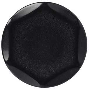 Hemline Shank 6 Sides Button Black 30 mm