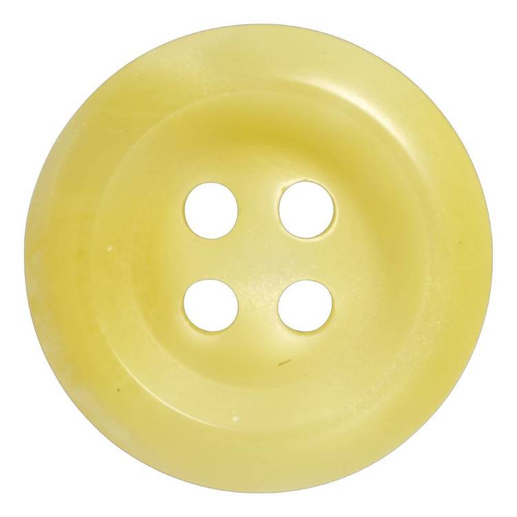 Hemline Marbled Bevel Edge 4-Hole Button Yellow