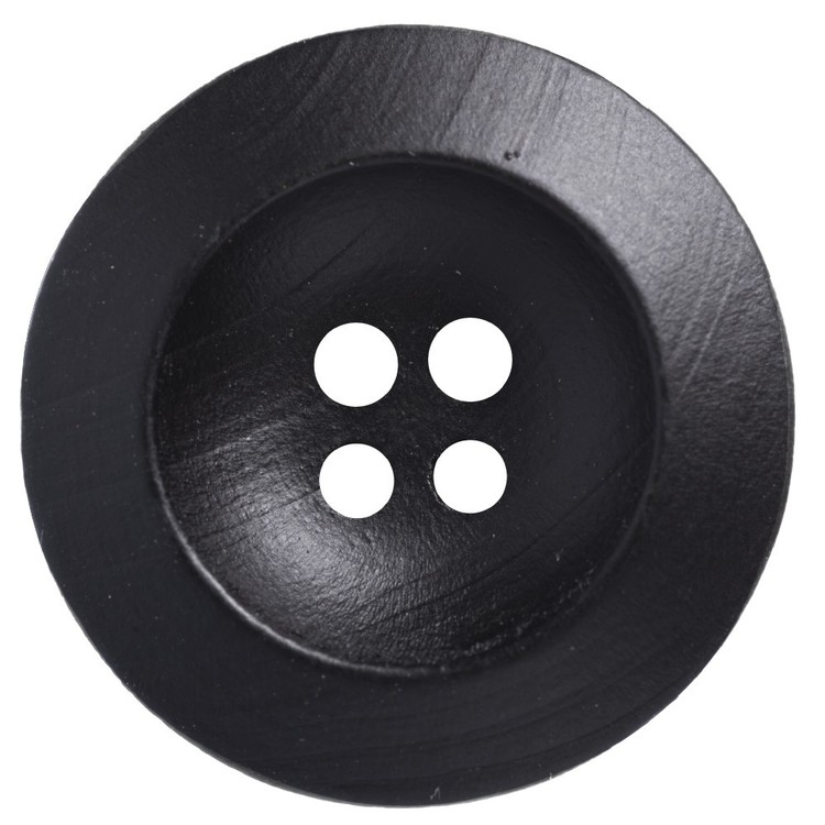 40 Linge Button Hemline Wooden 40 Button Black | Spotlight Australia