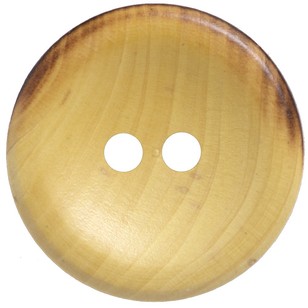 Hemline Wooden 40 Button Natural 25 mm