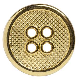 Hemline Metal 20 Button Bright Gold 11 mm