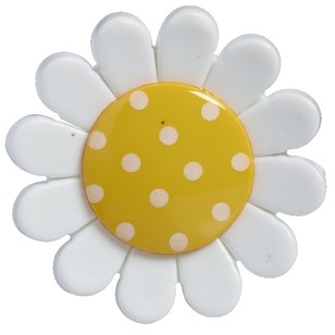 Hemline Daisy Dotted 36 Shank Button Yellow 23 mm